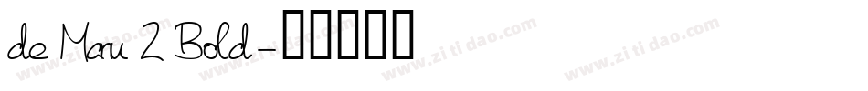 de Manu 2 Bold字体转换